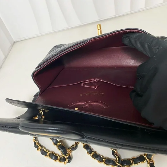 Chanel Black Lambskin Quilted Small Classic Flap Bag - Picture 8 of 12